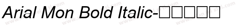 Arial Mon Bold Italic字体转换